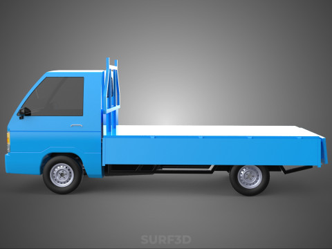 3 WAY WIDE DECK DROP SIDE LOAD BED BODY GATE DOOR PICKUP TRUCK 3Dモデル