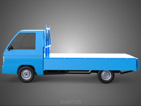 3 WAY WIDE DECK DROP SIDE LOAD BED BODY GATE DOOR PICKUP TRUCK 3D Model