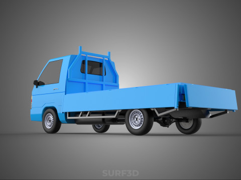 3 WAY WIDE DECK DROP SIDE LOAD BED BODY GATE DOOR PICKUP TRUCK 3Dモデル