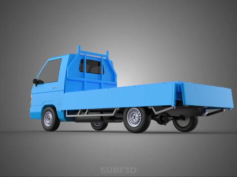 3 WAY WIDE DECK DROP SIDE LOAD BED BODY GATE DOOR PICKUP TRUCK 3D Model