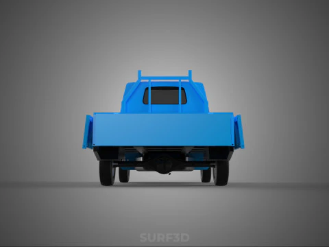 3 WAY WIDE DECK DROP SIDE LOAD BED BODY GATE DOOR PICKUP TRUCK 3D Model