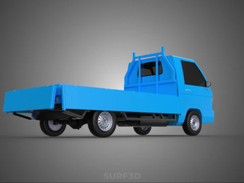 3 WAY WIDE DECK DROP SIDE LOAD BED BODY GATE DOOR PICKUP TRUCK 3D Model