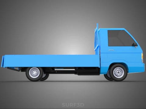 3 WAY WIDE DECK DROP SIDE LOAD BED BODY GATE DOOR PICKUP TRUCK 3D Model
