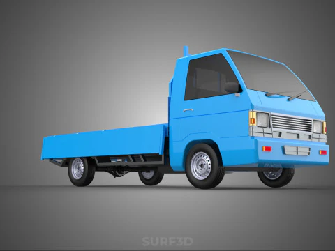 3 WAY WIDE DECK DROP SIDE LOAD BED BODY GATE DOOR PICKUP TRUCK 3D Model