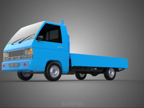 3 WAY WIDE DECK DROP SIDE LOAD BED BODY GATE DOOR PICKUP TRUCK 3D Model