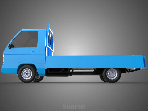 3 WAY WIDE DECK DROP SIDE LOAD BED BODY GATE DOOR PICKUP TRUCK 3D Model