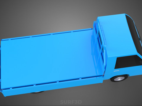3 WAY WIDE DECK DROP SIDE LOAD BED BODY GATE DOOR PICKUP TRUCK 3Dモデル
