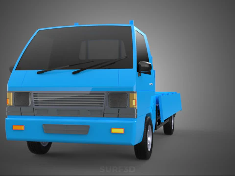 3 WAY WIDE DECK DROP SIDE LOAD BED BODY GATE DOOR PICKUP TRUCK 3D Model