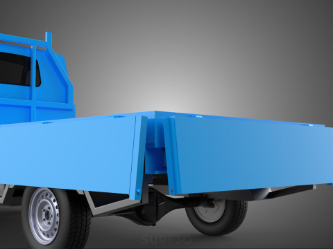 3 WAY WIDE DECK DROP SIDE LOAD BED BODY GATE DOOR PICKUP TRUCK 3Dモデル