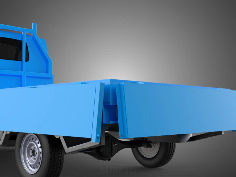 3 WAY WIDE DECK DROP SIDE LOAD BED BODY GATE DOOR PICKUP TRUCK 3D Model