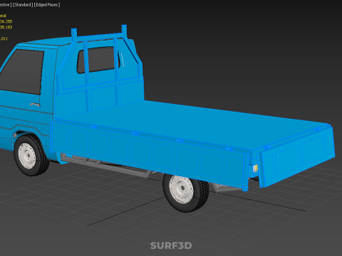 3 WAY WIDE DECK DROP SIDE LOAD BED BODY GATE DOOR PICKUP TRUCK 3Dモデル