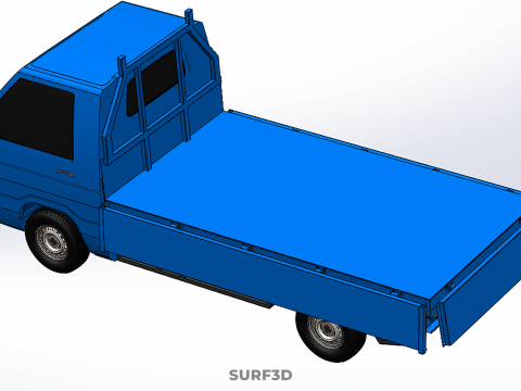 3 WAY WIDE DECK DROP SIDE LOAD BED BODY GATE DOOR PICKUP TRUCK 3Dモデル