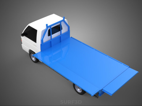 FLATBED FLATDECK DROP SIDE LOAD BED BODY GATE DOOR PICKUP TRUCK 3D Model