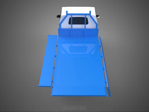 FLATBED FLATDECK DROP SIDE LOAD BED BODY GATE DOOR PICKUP TRUCK 3D Model