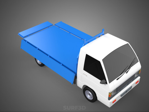 FLATBED FLATDECK DROP SIDE LOAD BED BODY GATE DOOR PICKUP TRUCK 3D Model