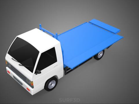 FLATBED FLATDECK DROP SIDE LOAD BED BODY GATE DOOR PICKUP TRUCK 3D Model