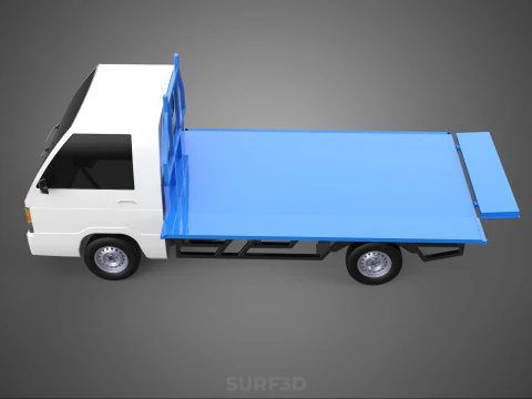 FLATBED FLATDECK DROP SIDE LOAD BED BODY GATE DOOR PICKUP TRUCK 3D Model