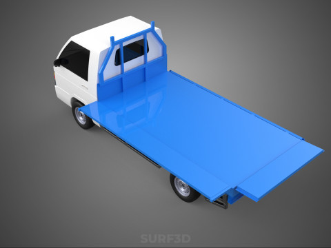 FLATBED FLATDECK DROP SIDE LOAD BED BODY GATE DOOR PICKUP TRUCK 3D Model