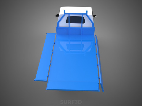 FLATBED FLATDECK DROP SIDE LOAD BED BODY GATE DOOR PICKUP TRUCK 3D Model