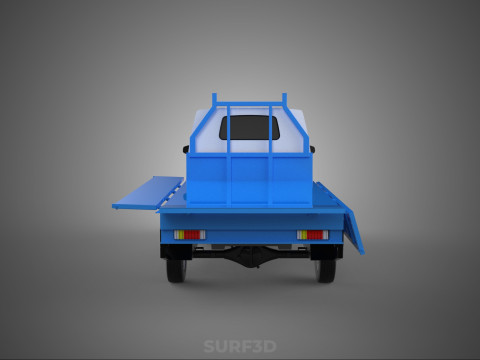 FLATBED FLATDECK DROP SIDE LOAD BED BODY GATE DOOR PICKUP TRUCK 3D Model