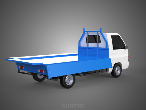 FLATBED FLATDECK DROP SIDE LOAD BED BODY GATE DOOR PICKUP TRUCK 3D Model