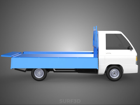 FLATBED FLATDECK DROP SIDE LOAD BED BODY GATE DOOR PICKUP TRUCK 3D Model