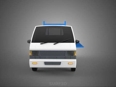 FLATBED FLATDECK DROP SIDE LOAD BED BODY GATE DOOR PICKUP TRUCK 3D Model