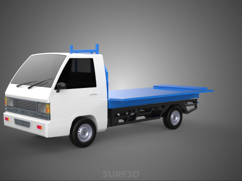 FLATBED FLATDECK DROP SIDE LOAD BED BODY GATE DOOR PICKUP TRUCK 3D Model