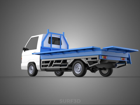 FLATBED FLATDECK DROP SIDE LOAD BED BODY GATE DOOR PICKUP TRUCK 3D Model