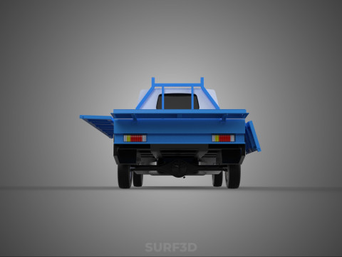 FLATBED FLATDECK DROP SIDE LOAD BED BODY GATE DOOR PICKUP TRUCK 3D Model