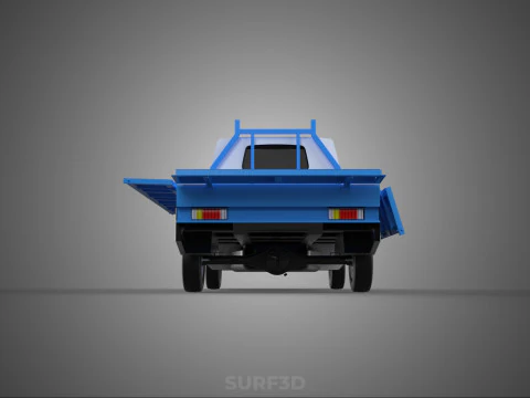 FLATBED FLATDECK DROP SIDE LOAD BED BODY GATE DOOR PICKUP TRUCK 3D Model