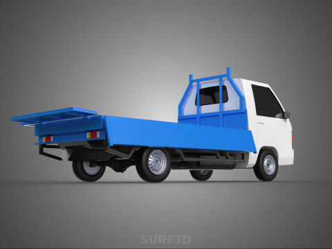 FLATBED FLATDECK DROP SIDE LOAD BED BODY GATE DOOR PICKUP TRUCK 3D Model