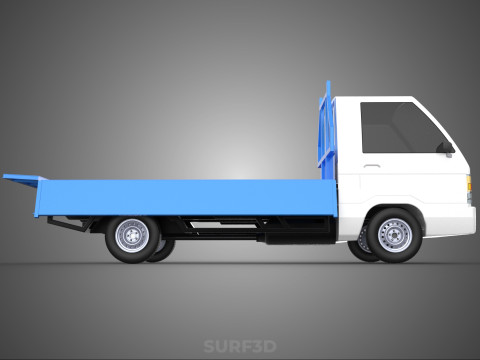 FLATBED FLATDECK DROP SIDE LOAD BED BODY GATE DOOR PICKUP TRUCK 3D Model