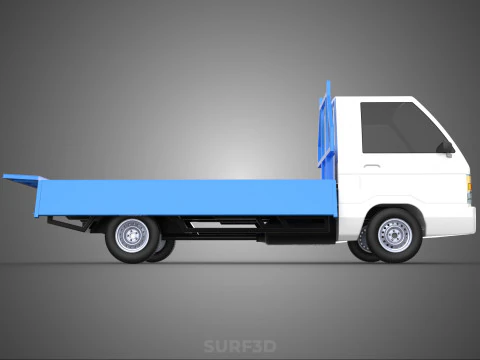 FLATBED FLATDECK DROP SIDE LOAD BED BODY GATE DOOR PICKUP TRUCK 3D Model