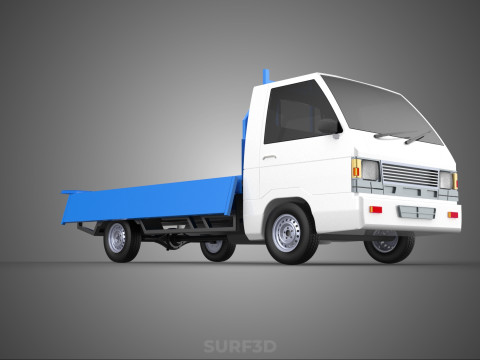 FLATBED FLATDECK DROP SIDE LOAD BED BODY GATE DOOR PICKUP TRUCK 3D Model