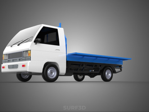 FLATBED FLATDECK DROP SIDE LOAD BED BODY GATE DOOR PICKUP TRUCK 3D Model