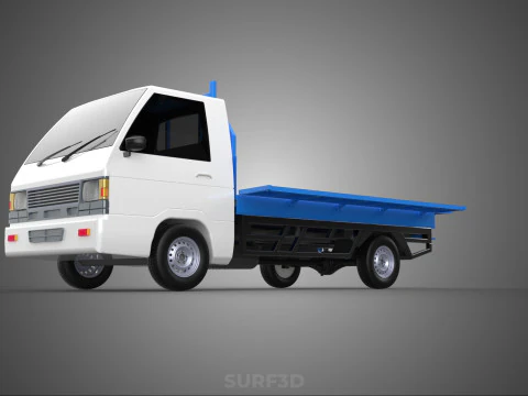 FLATBED FLATDECK DROP SIDE LOAD BED BODY GATE DOOR PICKUP TRUCK 3D Model