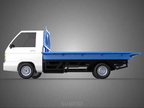 FLATBED FLATDECK DROP SIDE LOAD BED BODY GATE DOOR PICKUP TRUCK 3D Model