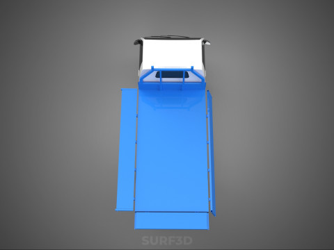 FLATBED FLATDECK DROP SIDE LOAD BED BODY GATE DOOR PICKUP TRUCK 3D Model