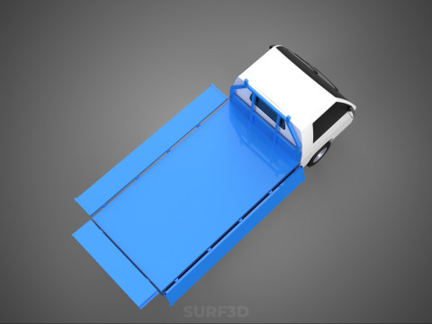 FLATBED FLATDECK DROP SIDE LOAD BED BODY GATE DOOR PICKUP TRUCK 3D Model