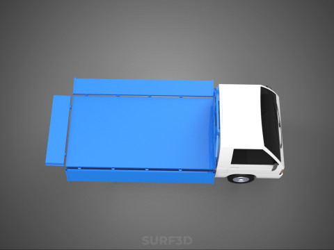 FLATBED FLATDECK DROP SIDE LOAD BED BODY GATE DOOR PICKUP TRUCK 3D Model