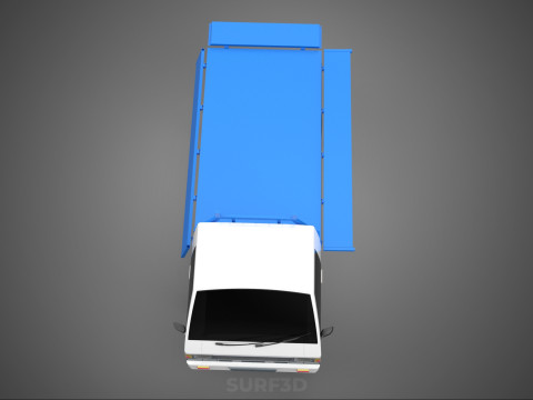 FLATBED FLATDECK DROP SIDE LOAD BED BODY GATE DOOR PICKUP TRUCK 3D Model