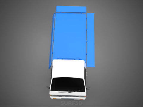 FLATBED FLATDECK DROP SIDE LOAD BED BODY GATE DOOR PICKUP TRUCK 3D Model