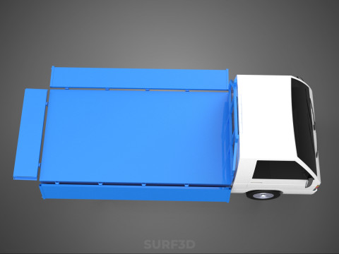 FLATBED FLATDECK DROP SIDE LOAD BED BODY GATE DOOR PICKUP TRUCK 3D Model