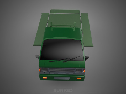 MILITARY PICKUP TRUCK CAR VEHICLE ARMY TACTICAL FLAT BED DECK Modelo 3D