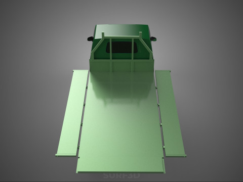 MILITARY PICKUP TRUCK CAR VEHICLE ARMY TACTICAL FLAT BED DECK Modelo 3D