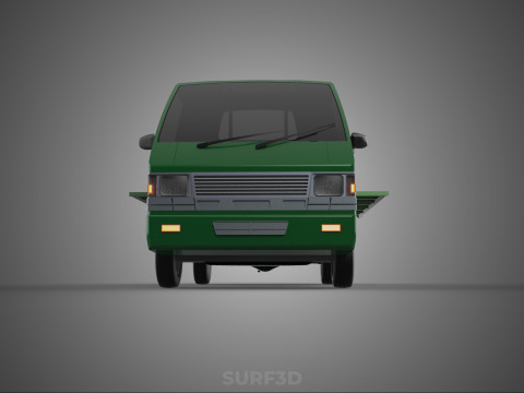 MILITARY PICKUP TRUCK CAR VEHICLE ARMY TACTICAL FLAT BED DECK Modelo 3D