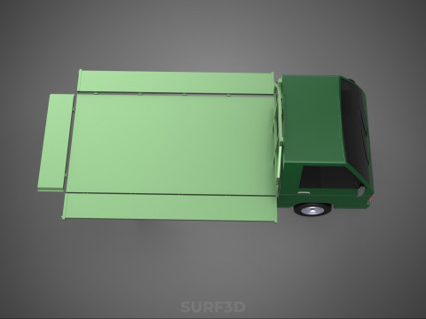 MILITARY PICKUP TRUCK CAR VEHICLE ARMY TACTICAL FLAT BED DECK Modelo 3D