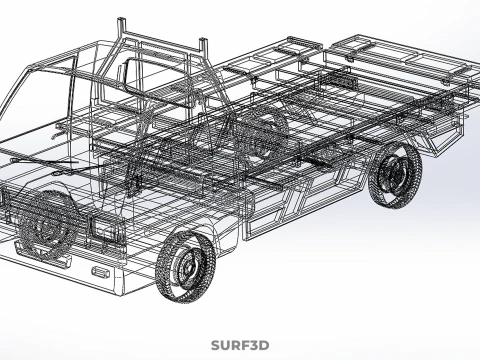 PONTE MILITARE DEL LETTO PIANO TATTICO DELL'ESERCITO DEL VEICOLO DELL'AUTOMOBILE DEL PICKUP MILITARE Modello 3D