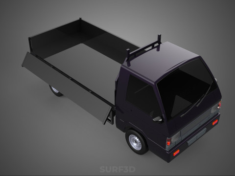 FLAT DECK BED DROP SIDE LOAD BODY GATE DOOR PICKUP TRUCK CAR BOX 3D Model